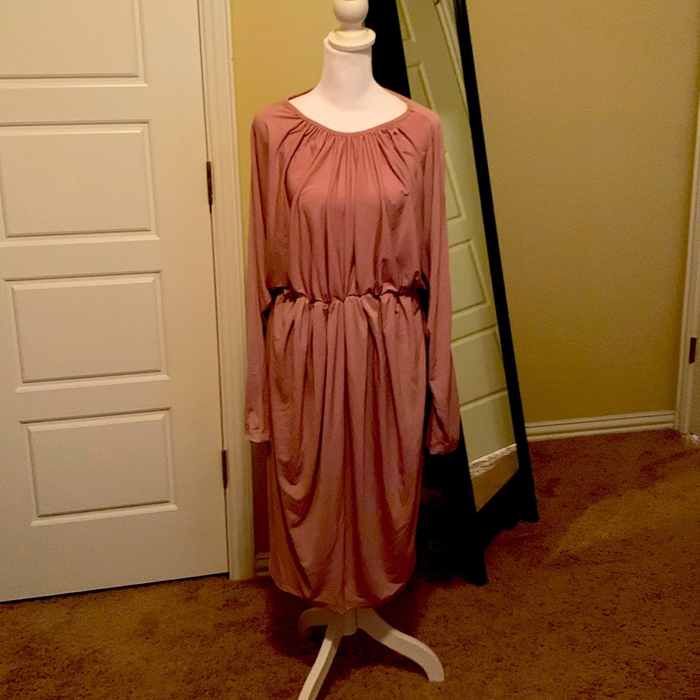 Size Large dusty pink pleated dress